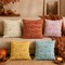 Greentek; Fall Pumpkin Heart Throw Pillow Covers Set of 2 (18x18) – Caramel Autumn Thanksgiving Harvest Soft Plush Faux Fur Jacquard Cushion Cases for Sofa, Couch & Home Decor; Category:Fall Pillows & Blankets; Image:6